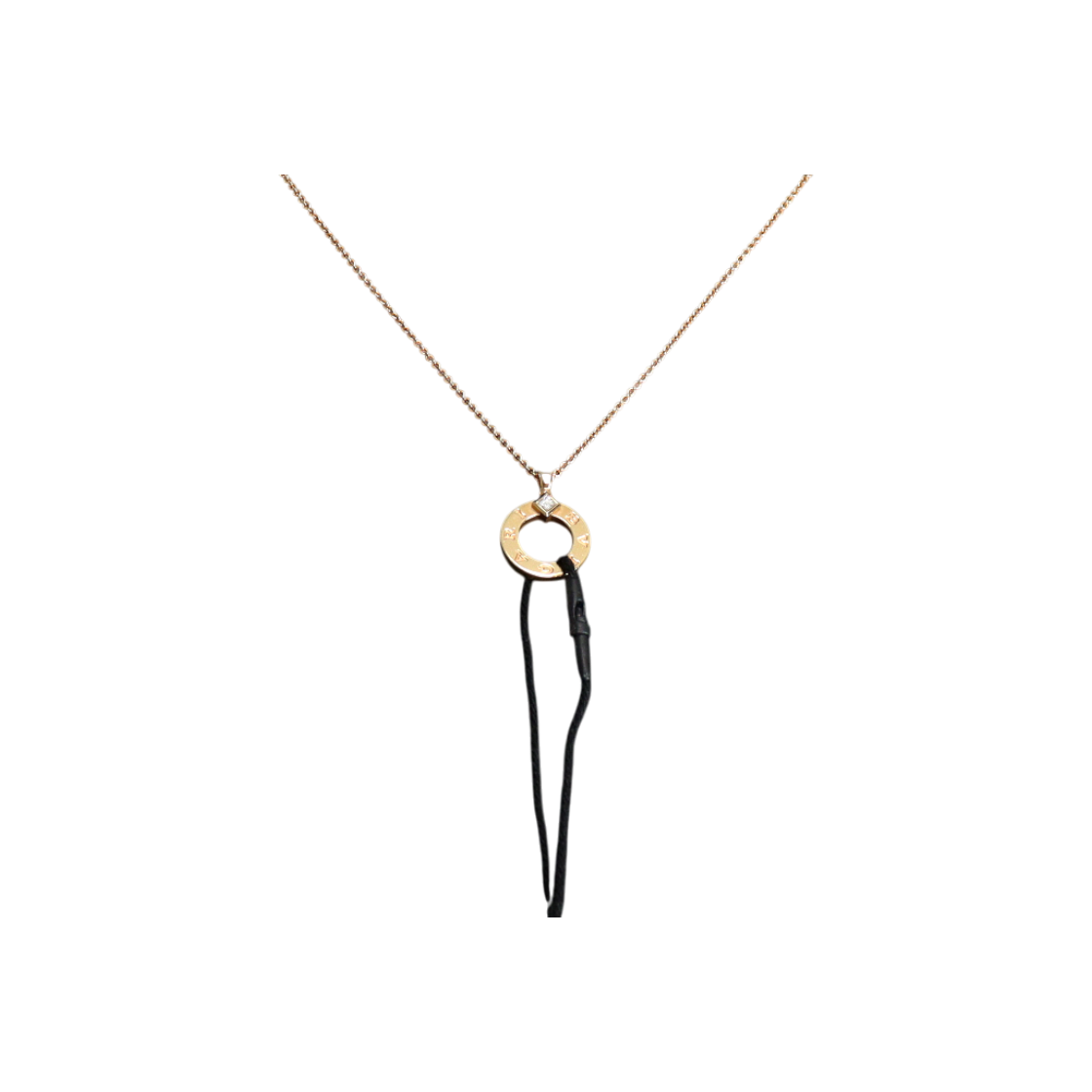 불가리 361077 18K 로즈골드 BB(불가리불가리) 1P다이아 펜던트 네크리스 목걸이aa63319(Bulgari 361077 18K Rose Gold BB Pendant Necklace 1 Diamond)