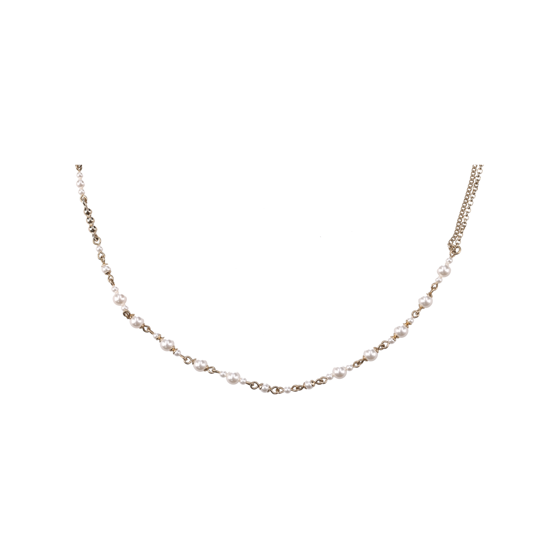 IT89LCNRILDC Chanel Pearl Necklace Gold Metal