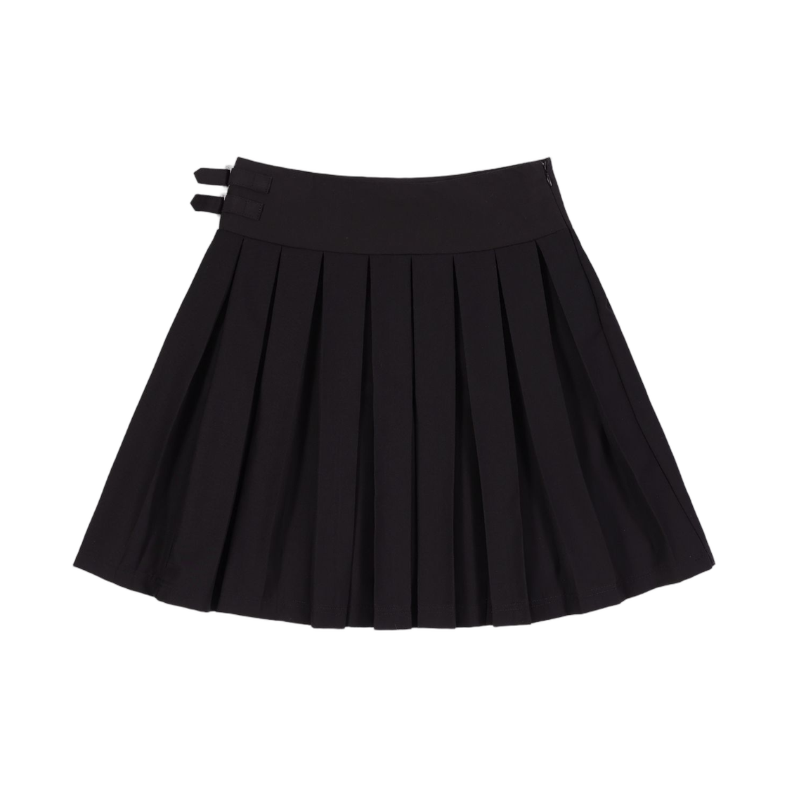 (W) 팬시 클럽 클래식 버클 플리츠 미디 스커트 블랙((W) Fancy Club Classic Buckle Pleated Midi Skirt Black) - 2