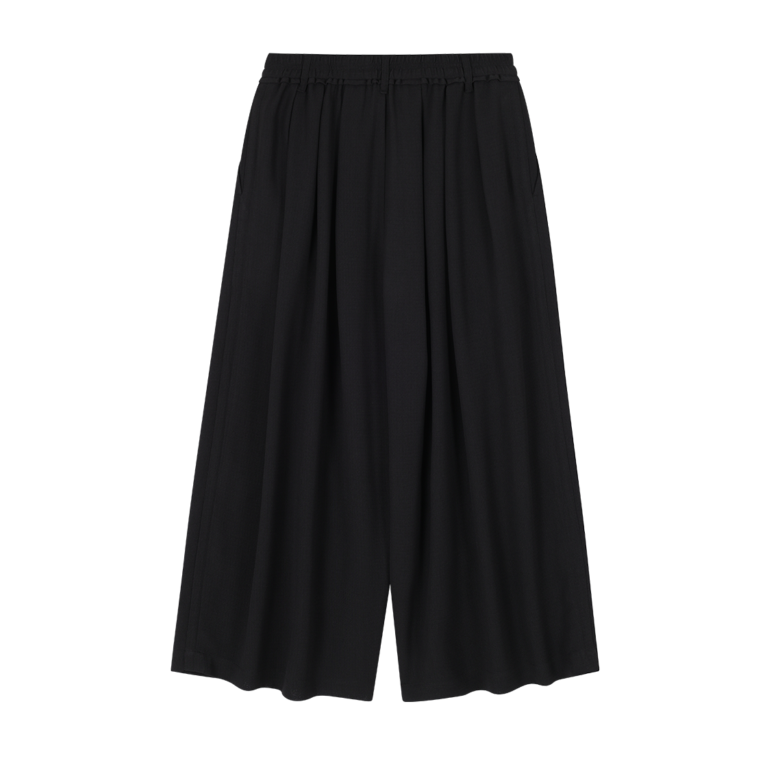 송지오 옴므 멀티 턱 스트링 크롭 와이드 팬츠 블랙(SONGZIO HOMME Multi Tuck String Crop Wide Pants Black) - 2