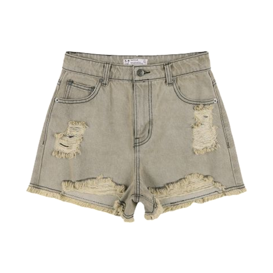(W) 팬시 클럽 빈티지 데님 숏팬츠 샌드 브라운((W) Fancy Club Vintage Denim Short Pants Sand Brown)