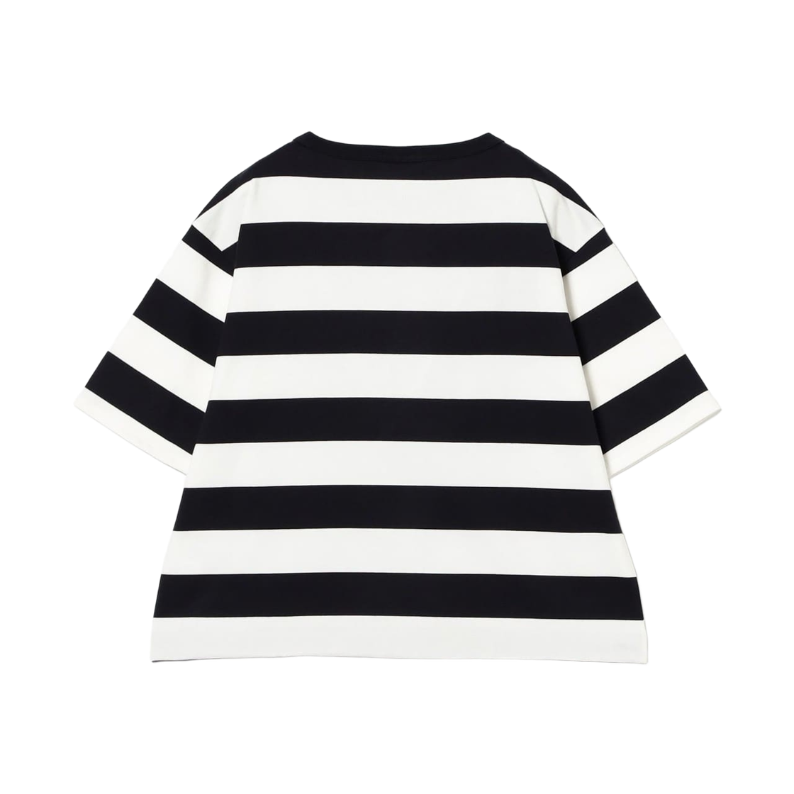 (W) 빔즈 보이 x 라코스테 보더 숏슬리브 티셔츠 블랙((W) Beams Boy x Lacoste Border Short Sleeve T-Shirt Black) - 2