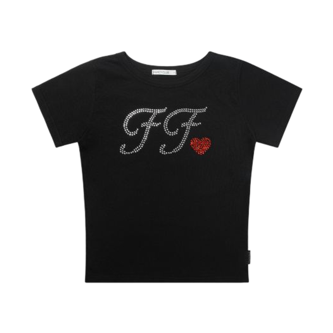 (W) 팬시 클럽 글린트 FF 티셔츠 블랙((W) Fancy Club Glint FF T-Shirt Black) - 1
