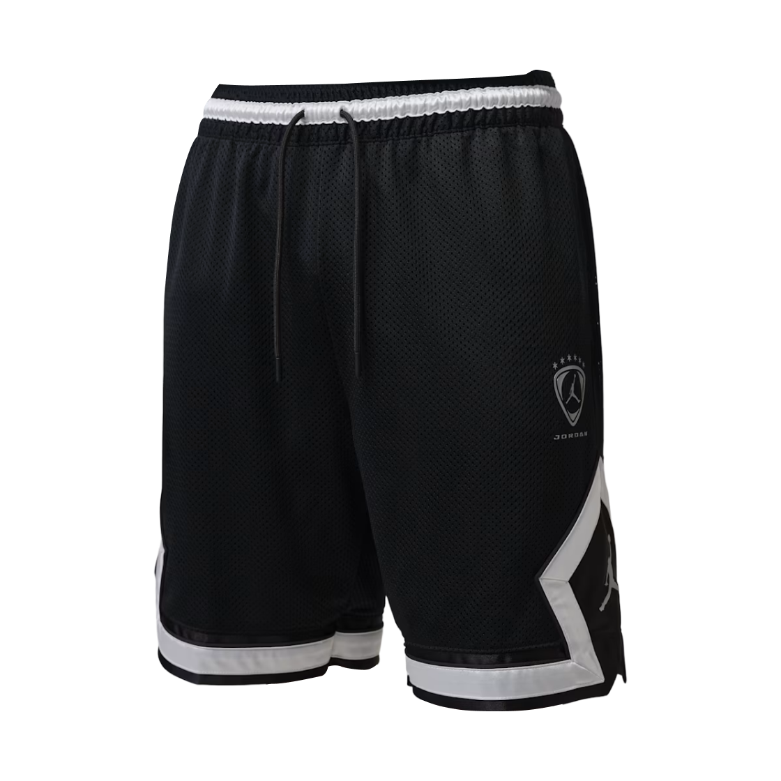 조던 브루클린 다이아몬드 메쉬 쇼츠 블랙 메탈릭 실버 (IR1487-010)(Jordan Brooklyn Diamond Mesh Shorts Black Metallic Silver (IR1487-010))