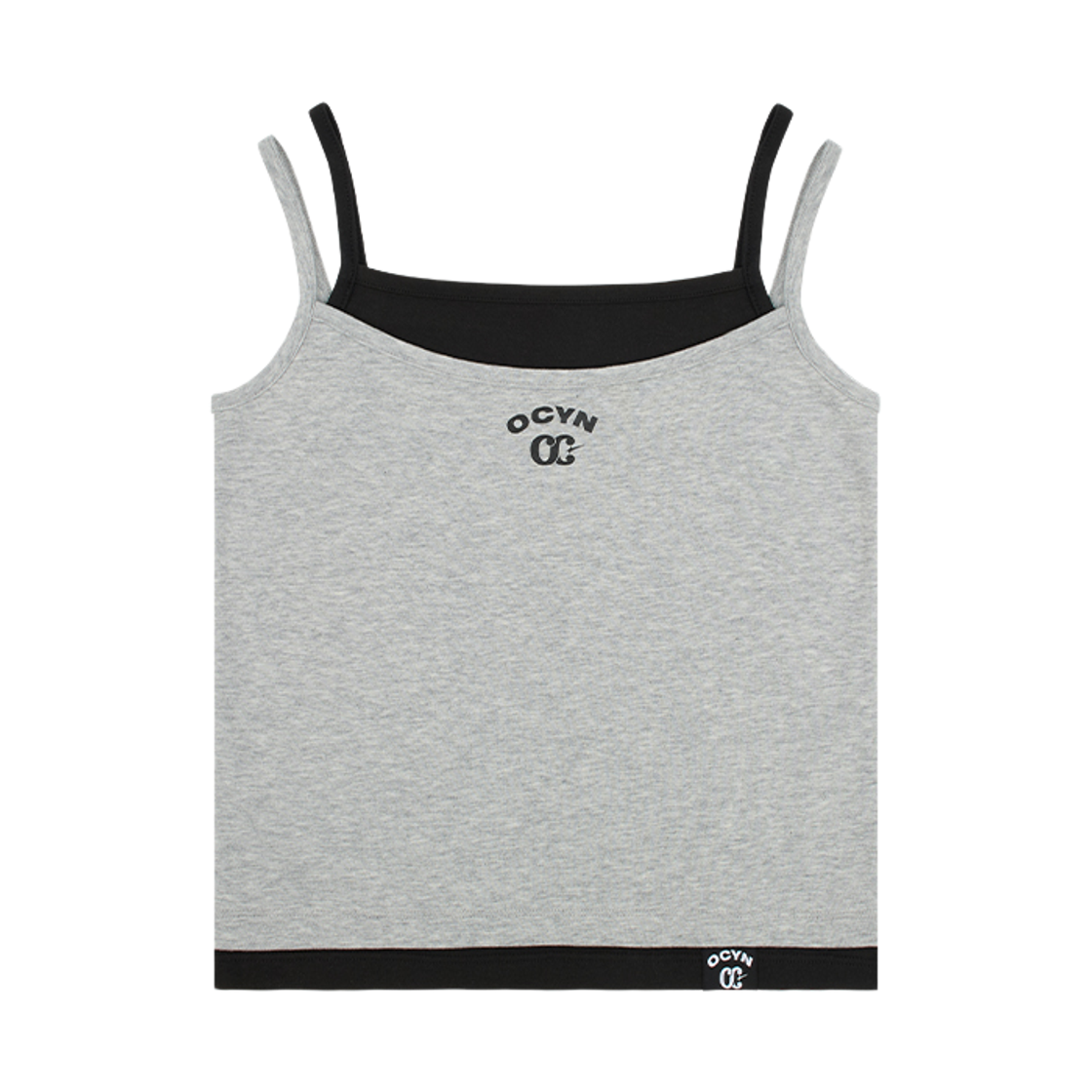 오브콜스와이낫 레이어드 슬리브리스 멜란지 그레이(ofcoursewhynot Layered Sleeveless Melange Grey)