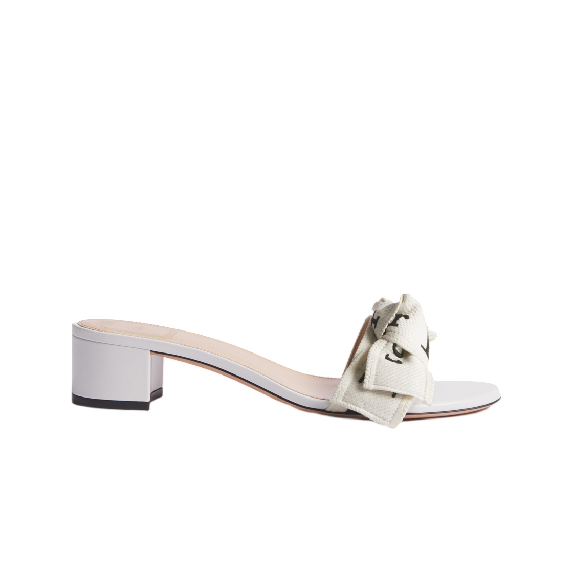 KDO708LEC-S26W (W) Dior J’Adior Heel Slide Embroidered Cotton Ivory