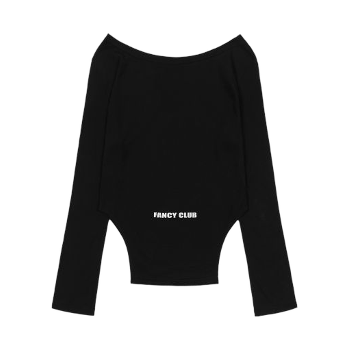 (W) 팬시 클럽 520 보트넥 쉬어 롱슬리브 블랙((W) Fancy Club 520 Boat Neck Sheer Long Sleeve Black) - 2