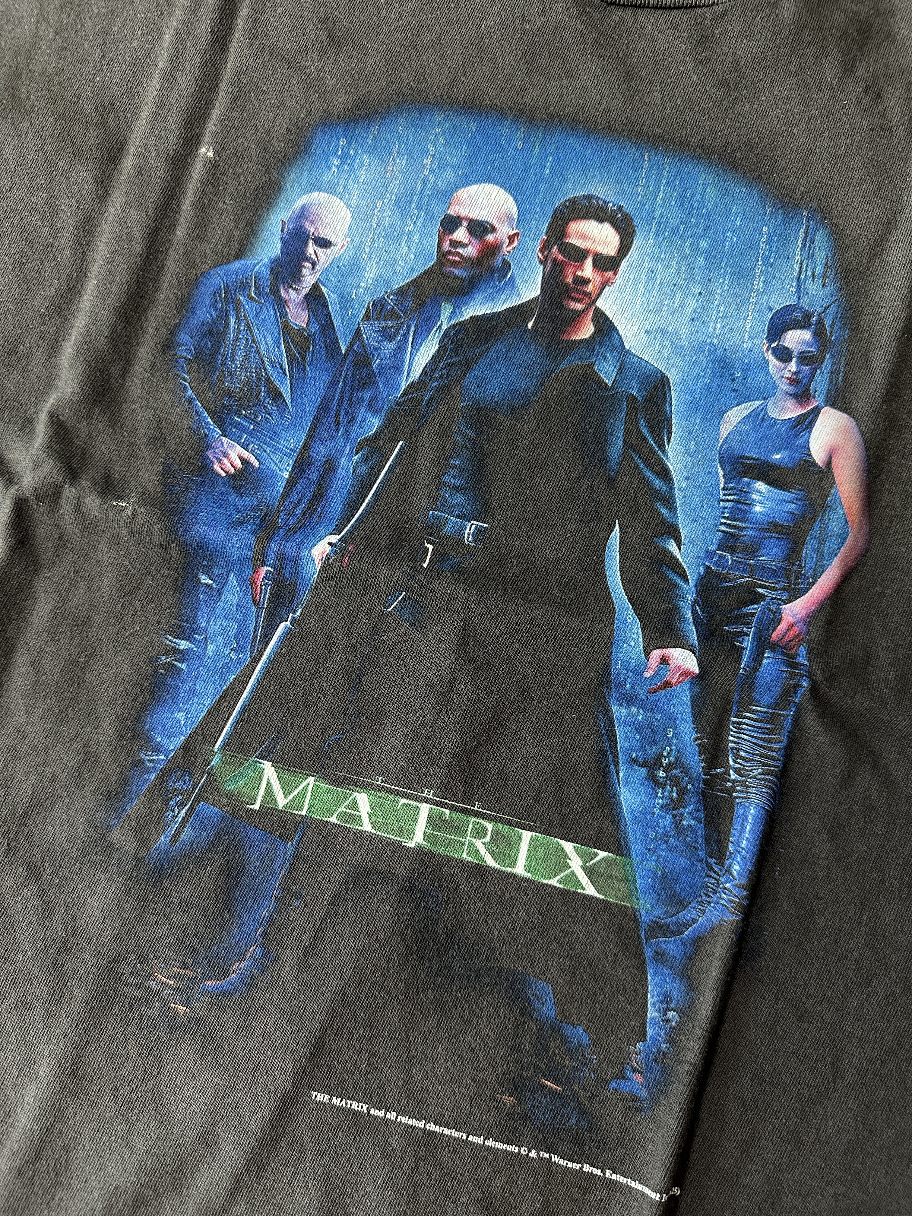 Saint Mxxxxxx x The Matrix Green Logo S/S T-Shirt Black - 25AW 착용 스타일 - 2
