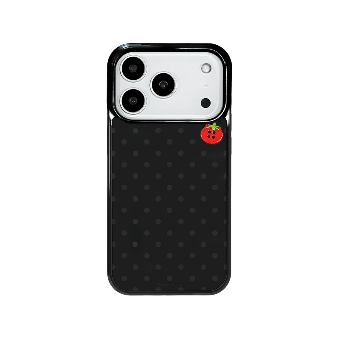 나인틴프라이데이 토마토 단추 패턴 맥세이프 에폭시 케이스 - 블랙 도트(NINETEENFRIDAY Tomato Button Pattern Magsafe Epoxy Case - black dot) - 1