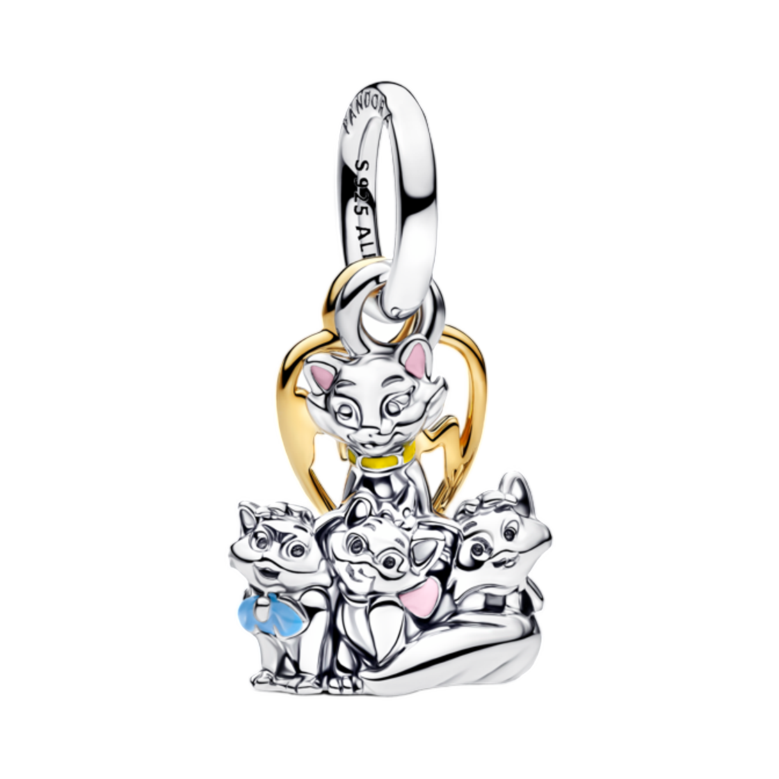 (W) 판도라 디즈니 아리스토캣 더치스 & 키튼 댕글 참 스털링 실버((W) Pandora Disney Aristocats Duchess & Kittens Dangle Charm Sterling Silver) - 1