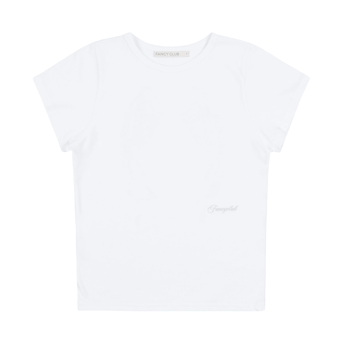 (W) 팬시 클럽 리버스 오브 헤븐 크롭 티셔츠 그레이((W) Fancy Club Reverse of Heaven Crop T-Shirt Gray) - 1