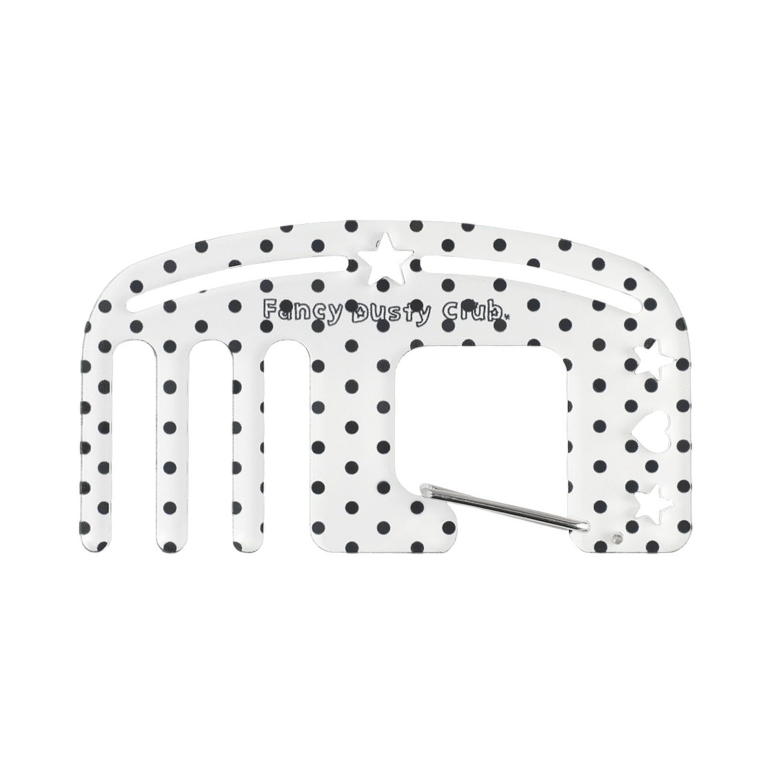 팬시 클럽 브러쉬 카라비너 키링 화이트(Fancy Club Brush Carabiner Keyring White)