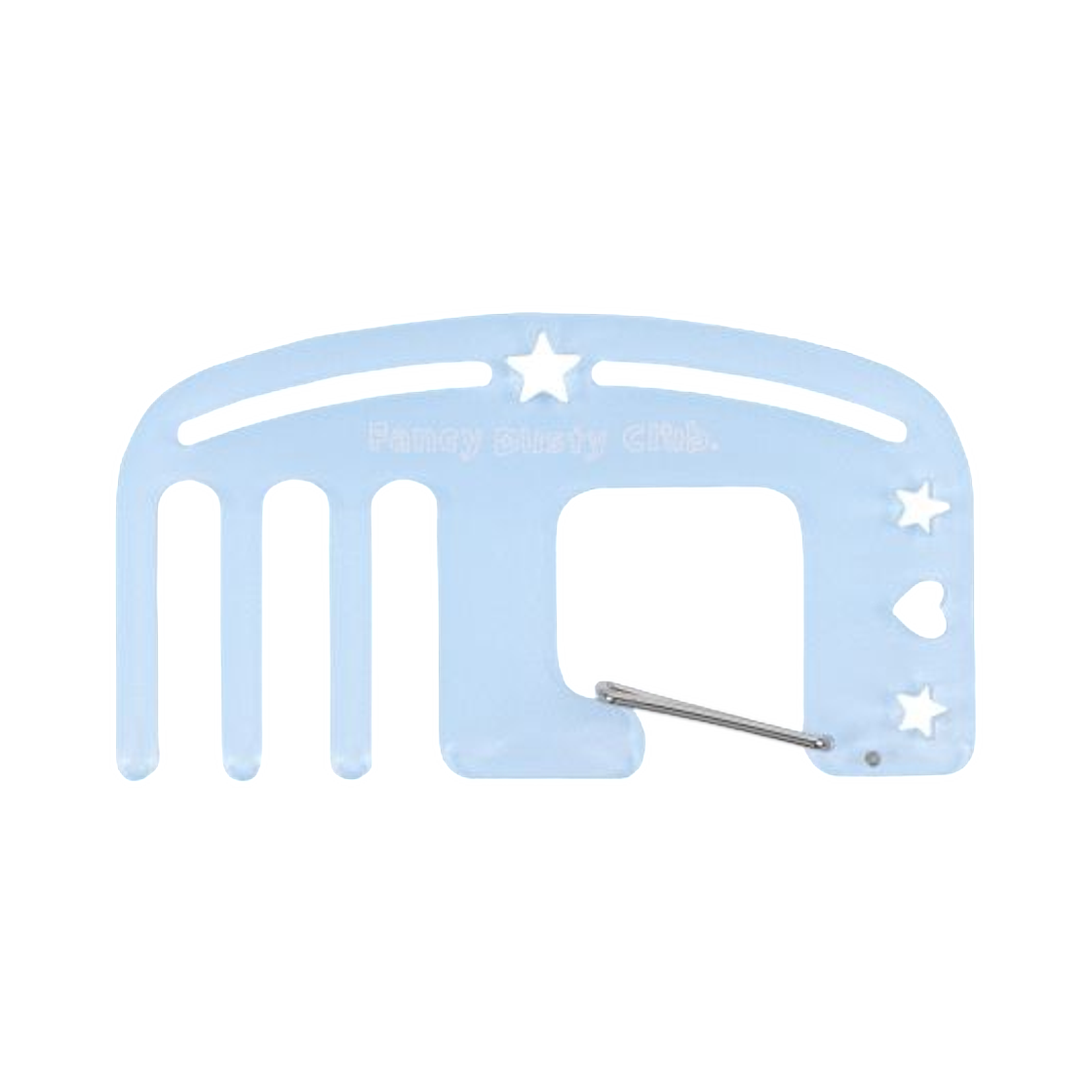 팬시 클럽 브러쉬 카라비너 키링 스카이 블루(Fancy Club Brush Carabiner Keyring Sky Blue) - 1