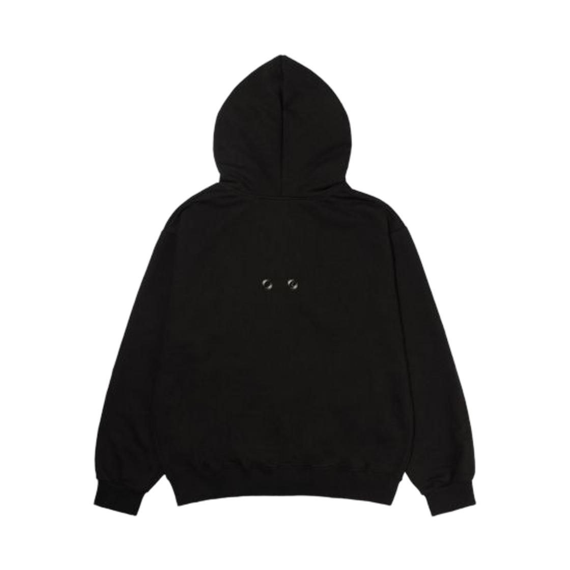 (W) 팬시 클럽 빅 크로스 아일렛 후드 집업 블랙((W) Fancy Club Big Cross Eyelet Hooded Zip Up Black) - 2
