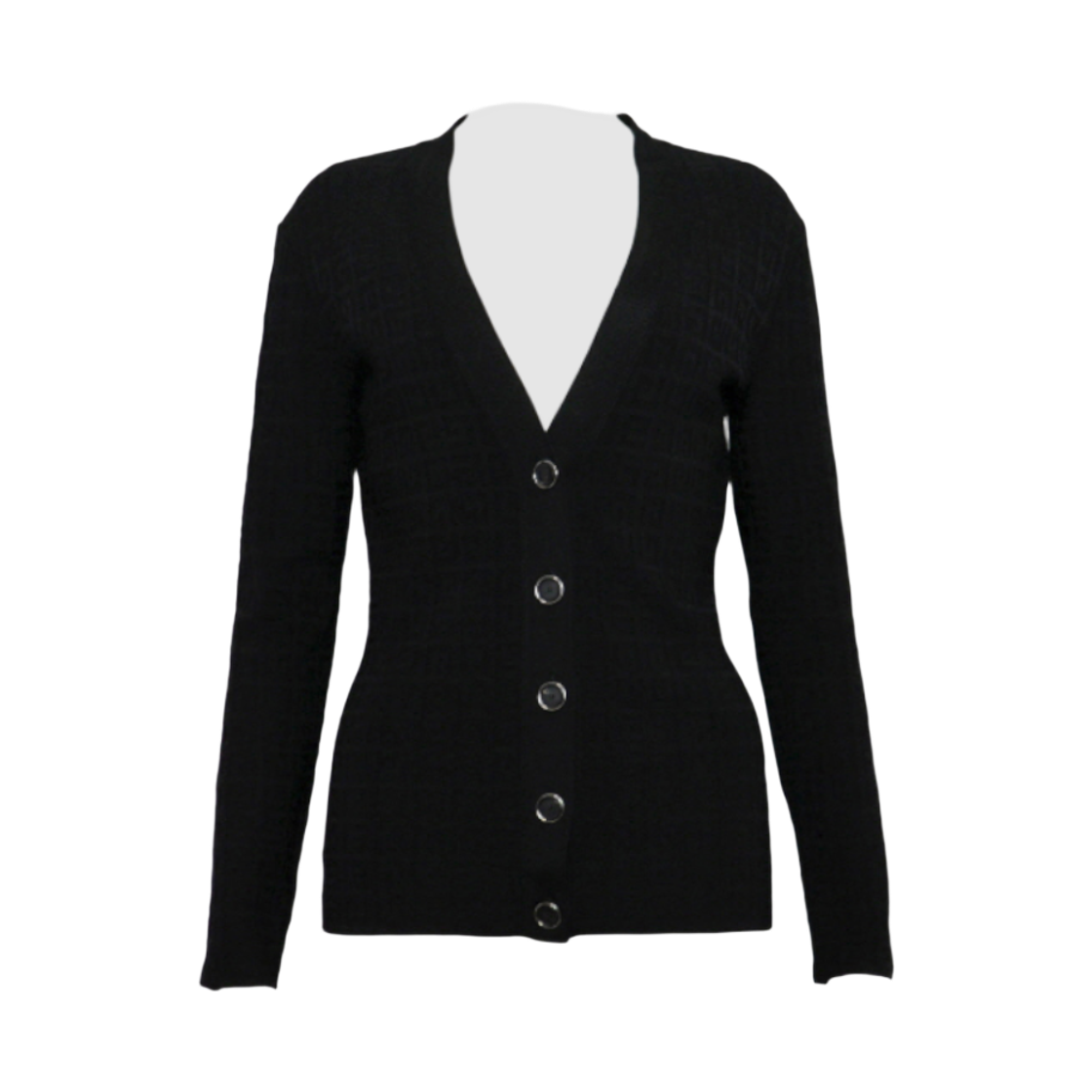 ITSJ98CNEUE3 Givenchy Black Blend 4G Monogram Women Knit Cardigan