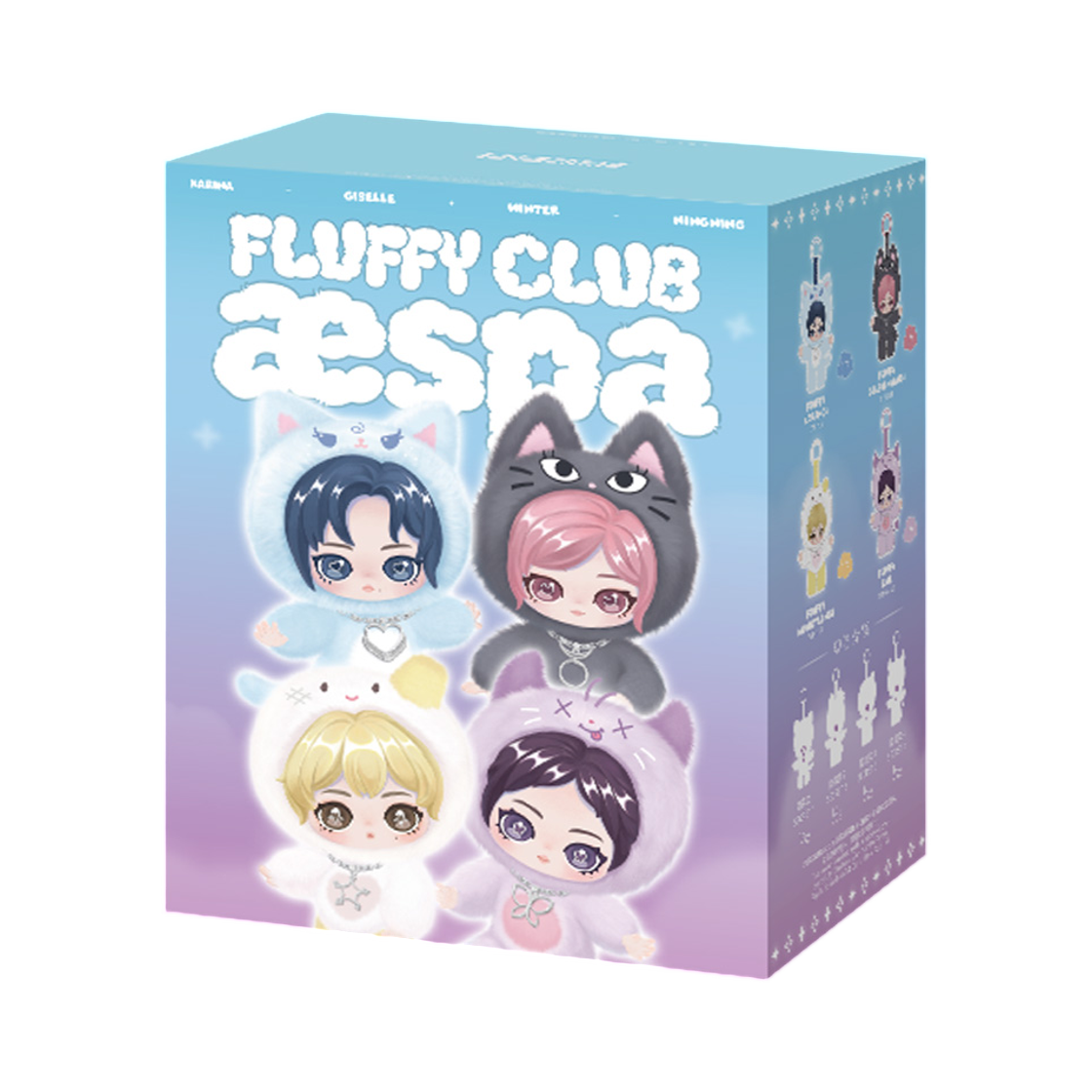 팝마트 x 에스파 플러피 클럽 시리즈 인형 키링 미개봉 랜덤박스 (1개입)(Pop Mart x Aespa Fluffy Club Series Vinyl Plush Doll Pendant Sealed Case (1 Blind Box)) - 1
