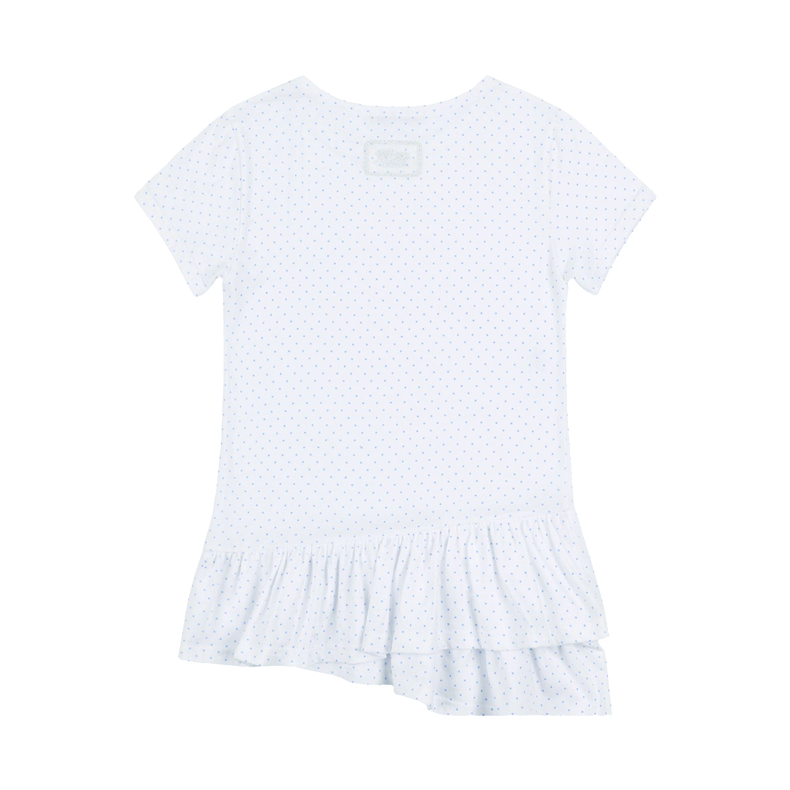 (W) 팬시 클럽 프릴 레이어드 도트 티셔츠 화이트((W) Fancy Club Frill Layered Dot T-Shirt White) - 2