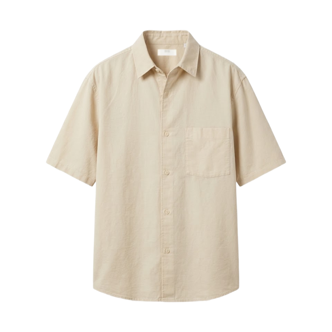 482502-32 Uniqlo Cotton Linen Shirt Beige