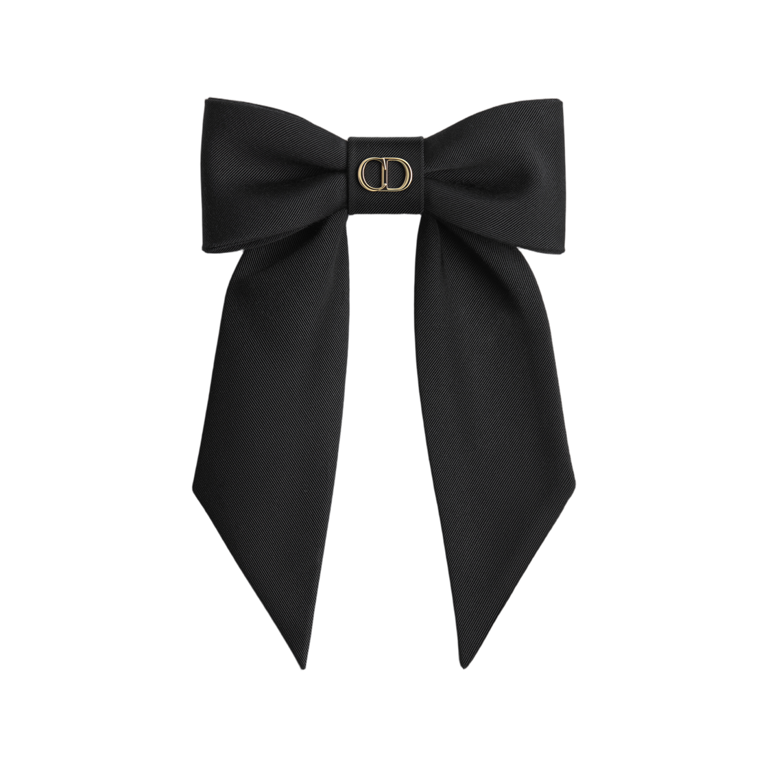 CPA00267EGGR-C900 (W) Dior Twist Large Bow Grosgrain-Effect Technical Fabric Black