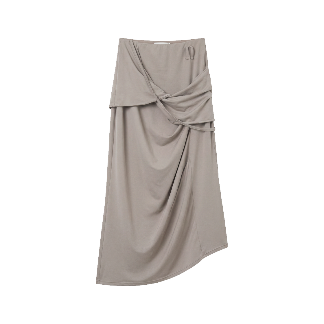 비엘알 어시메트릭 레이어드 맥시 스커트 라이트 코코아(BLR Asymmetric Layered Maxi Skirt Light Cocoa)