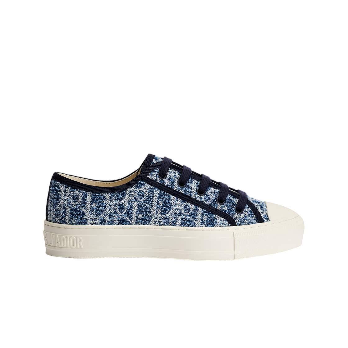 KCK555SOF-S79B (W) Dior Dioriviera Walk’N’Dior Sneaker Sponge-Effect Dior Oblique Denim Blue
