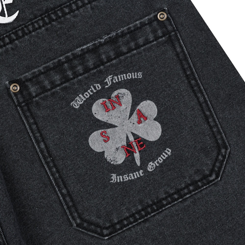 인세인개러지 데님 하프 팬츠 - 블랙(INSANE GARAGE Denim Half Pants_Black) - 5
