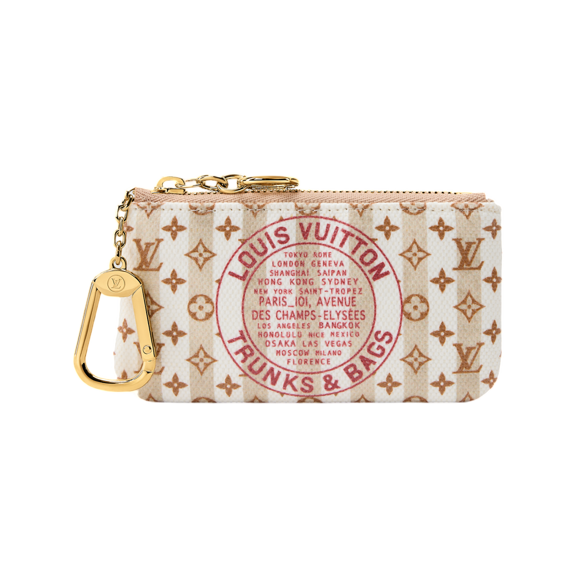 M29023 Louis Vuitton Key Pouch LV Stamp Nude Pink