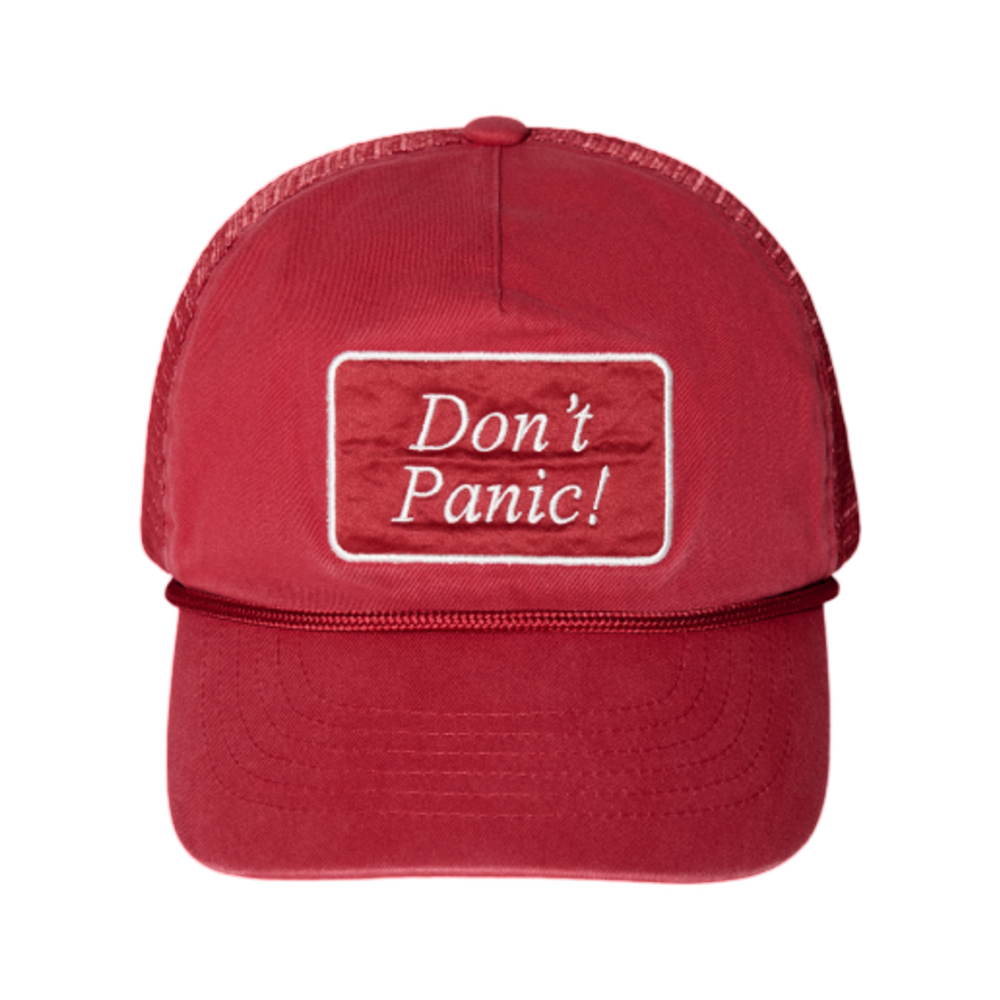 이알티알 돈 패닉 트러커 캡 레드(ERTR Dont Panic Trucker Cap Red)