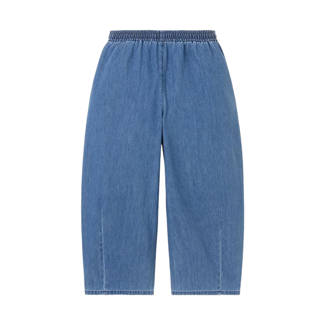 (W) GU 라이트 데님 배럴 앵클 팬츠 +EC 숏 블루((W) GU Light Denim Barrel Ankle Pants +EC Short Blue) - 2