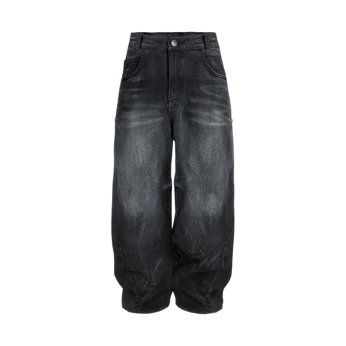 에이엑스커넥션 엔지니어드 오일 워싱 와이드 배기 데님 팬츠 블랙(AX CONNECTION Engineered Oil Washed Wide Baggy Denim Pants Black)