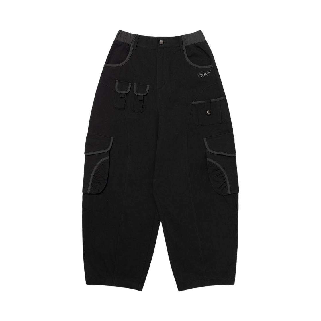(W) 팬시 클럽 카고 워크 벌룬팬츠 블랙((W) Fancy Club Cargo Work Balloon Pants Black)