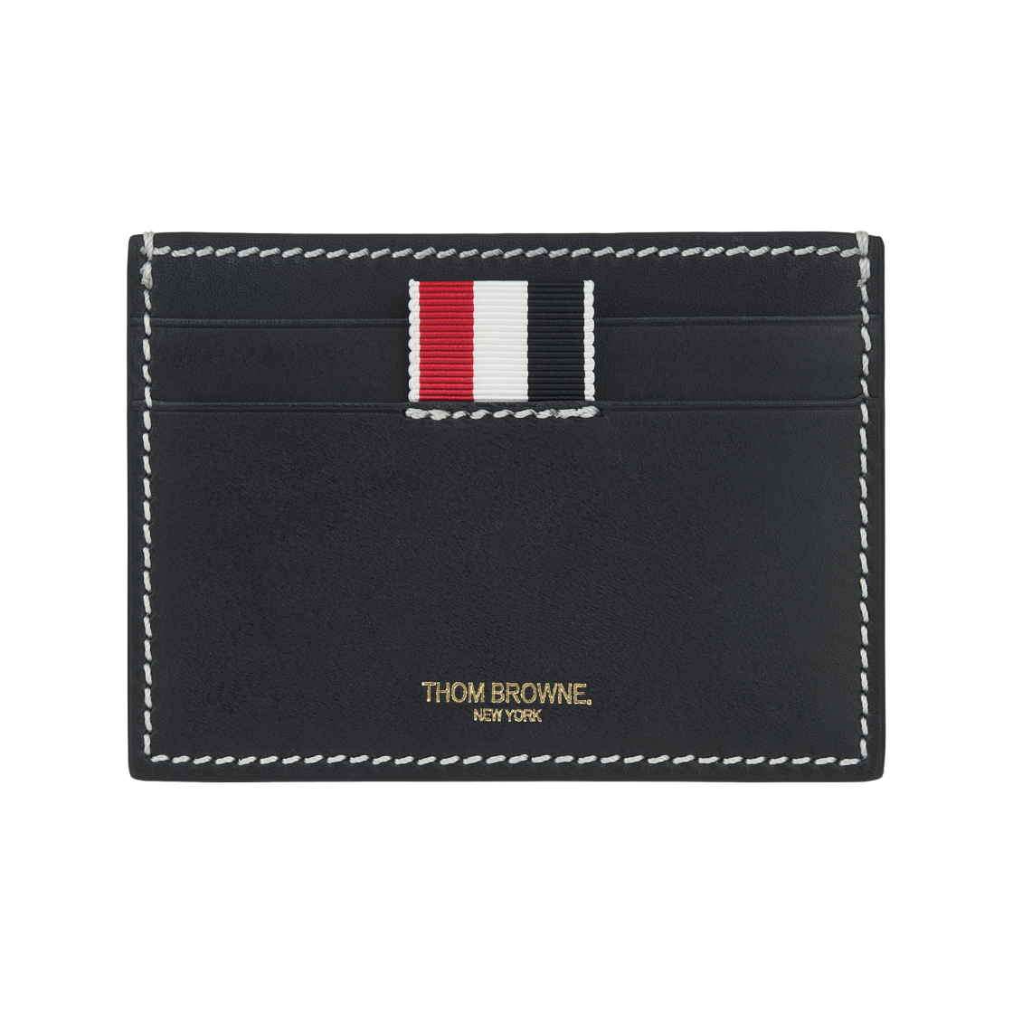 톰브라운 바케타 레더 싱글 카드 홀더 네이비(Thom Browne Vacchetta Leather Single Card Holder Navy) - 1
