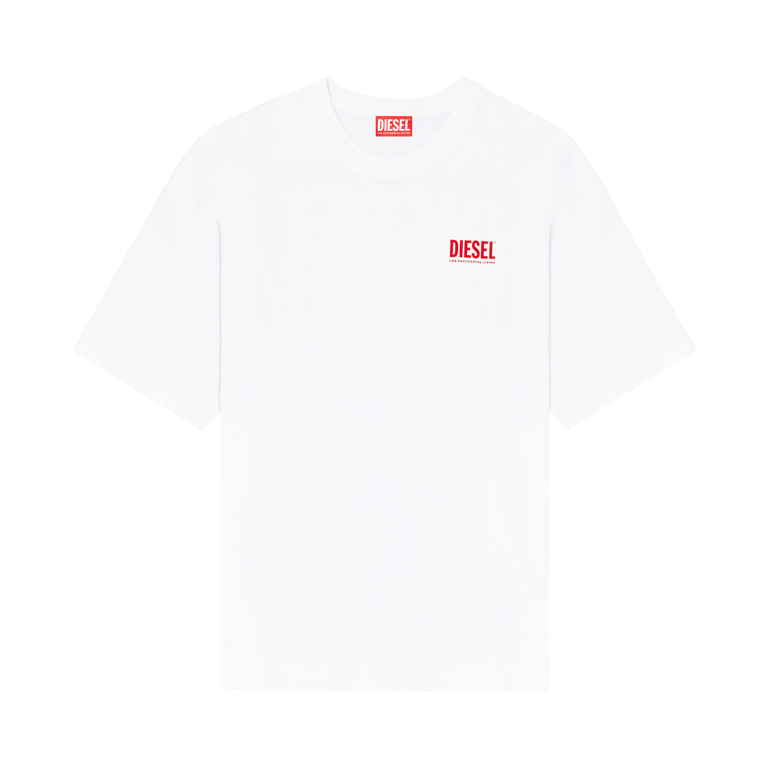 A200360EPCA-100 Diesel Mens Logo T Shirt In Black Cotton White