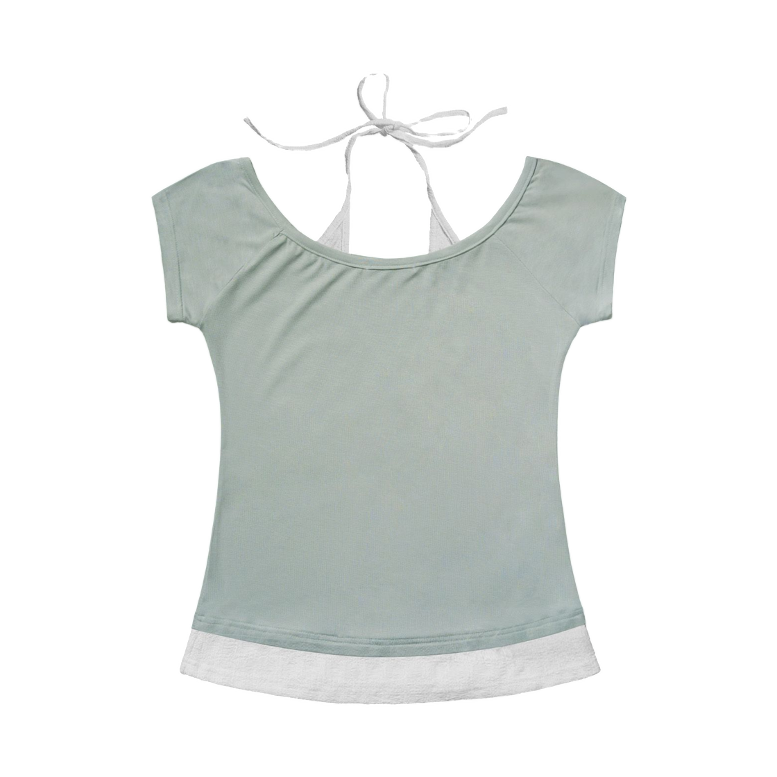 (W) 팬시 클럽 로지 홀터 오프숄더 탑 라이트 민트((W) Fancy Club Rosie Halter Off Shoulder Top Light Mint) - 2