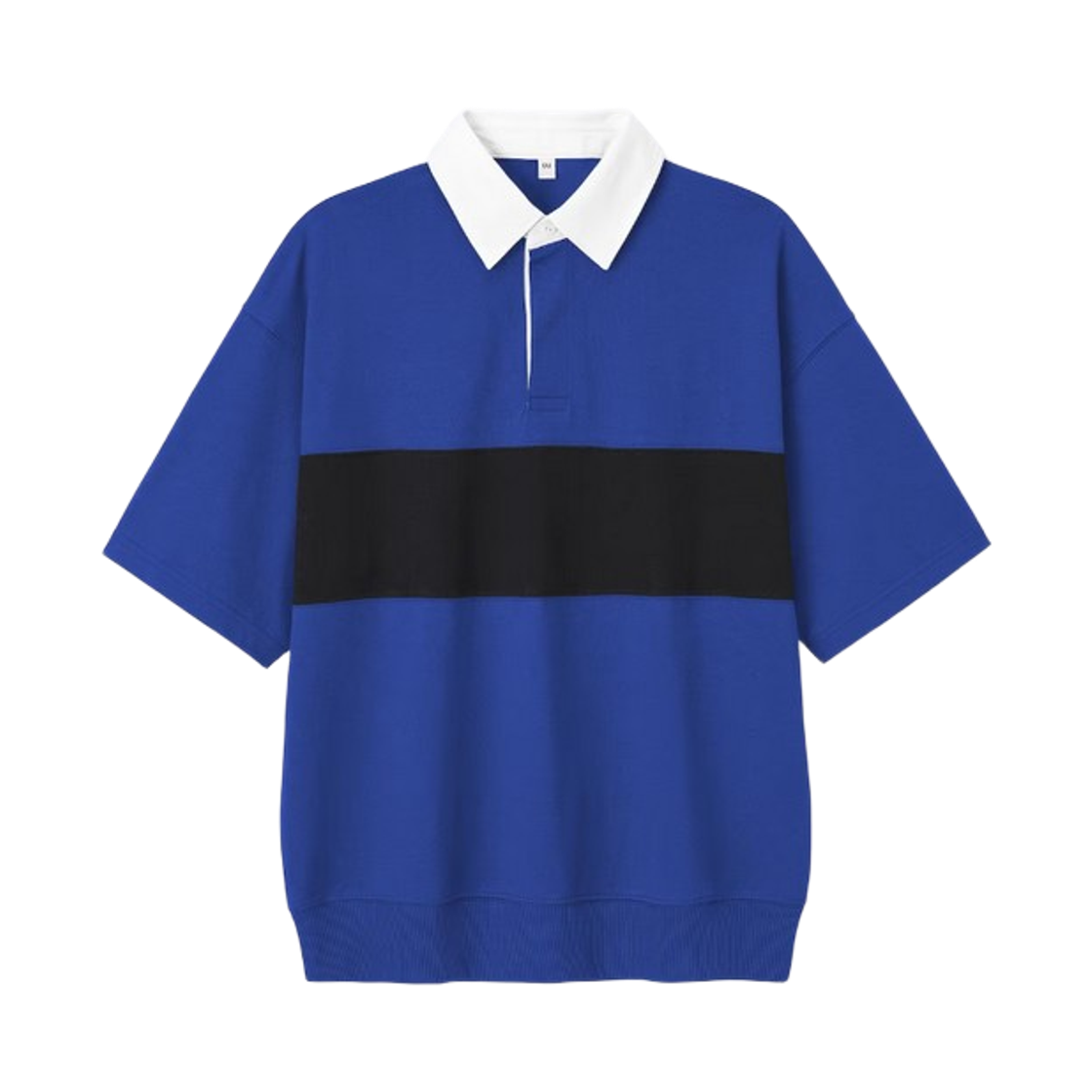 360171-65 GU Rugger Bicolor Sweat Look T-Shirt Blue