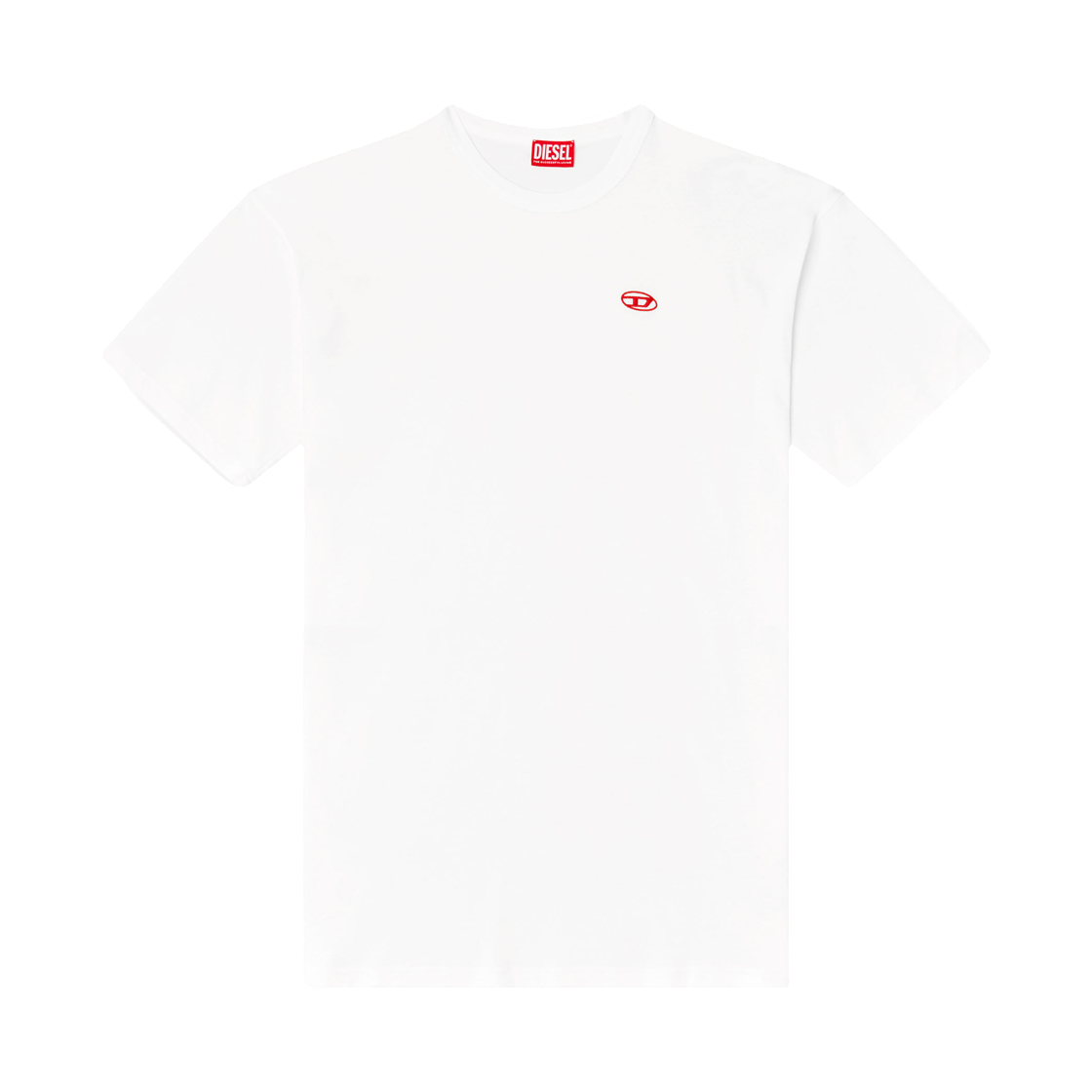 A185350AIJU-141 Diesel T-Shirt with Red Oval D White