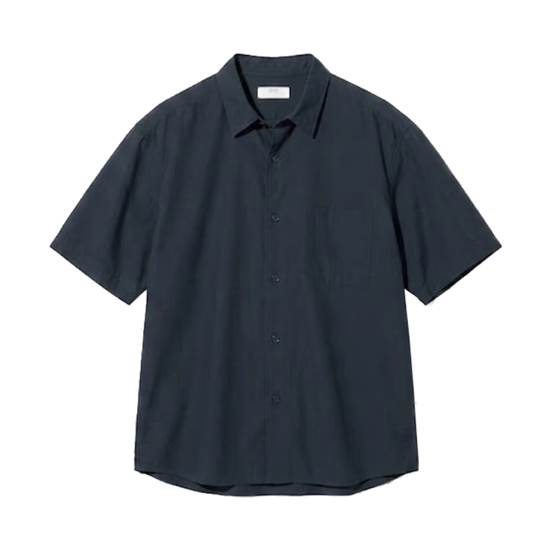 482502-69 Uniqlo Cotton Linen Shirt Navy