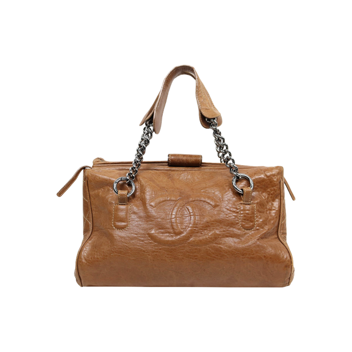 ITU86MLMQCAV Chanel Brown Leather Big CC Chain Shoulder Bag