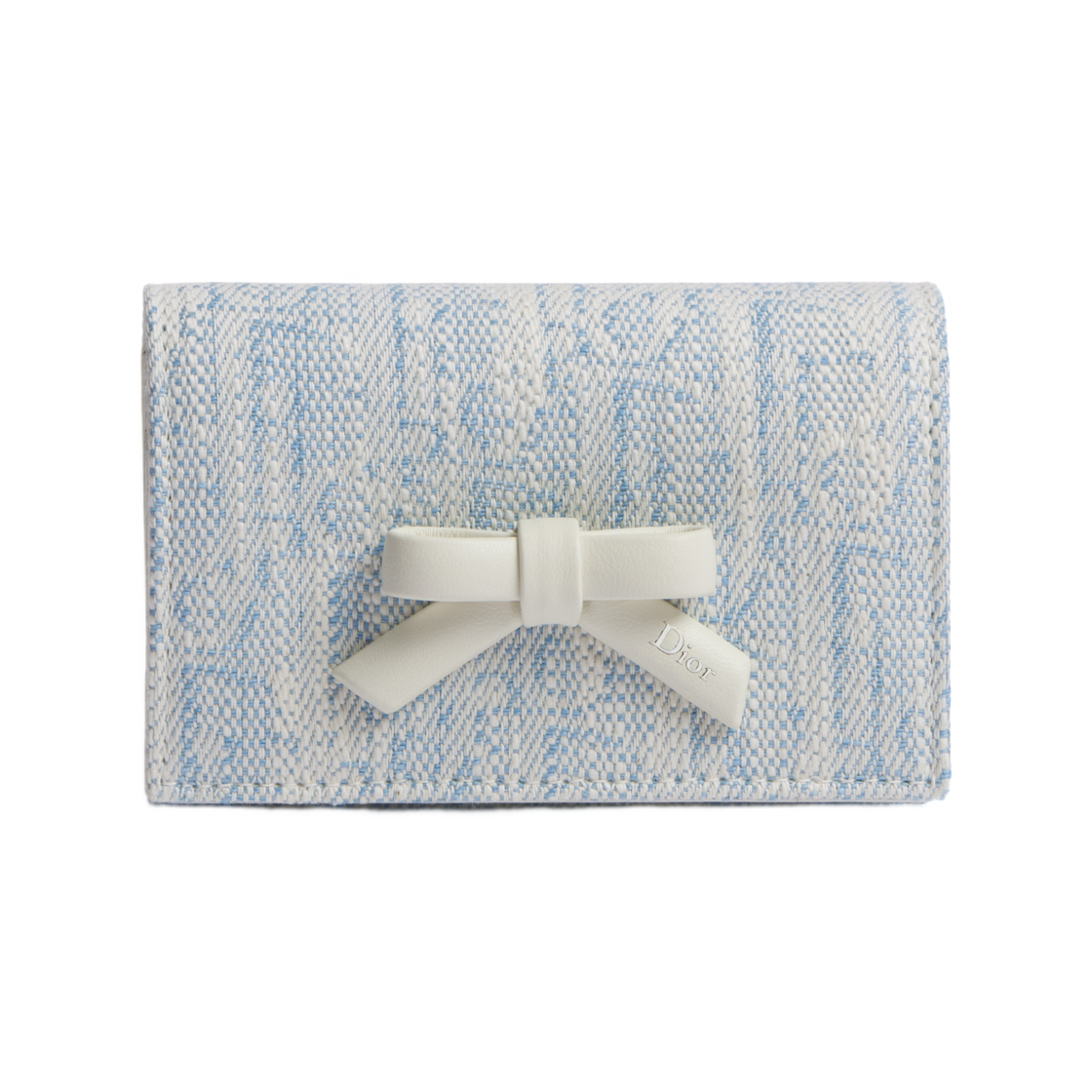S2508PGHH-M43I Dior Promenade Glycine Wallet Dior Oblique Washed Jacquard Celeste Blue