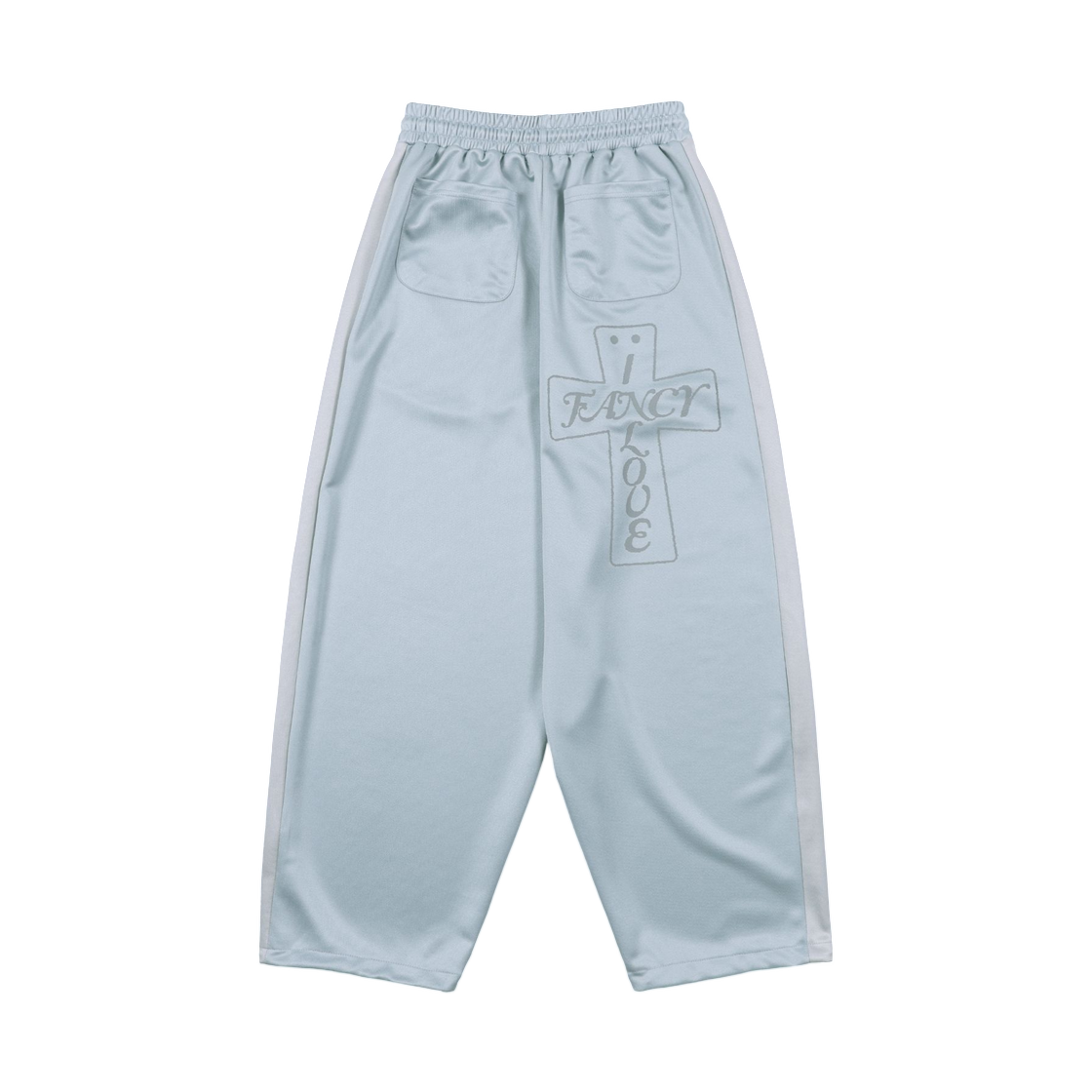 (W) 팬시 클럽 프로스 글로시 트랙팬츠 스카이 블루((W) Fancy Club Pros Glossy Track Pants Sky Blue) - 2