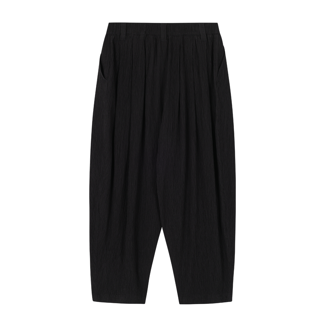 송지오 옴므 커브드 플리츠 벌룬 팬츠 블랙(SONGZIO HOMME Curved Pleats Balloon Pants Black) - 2