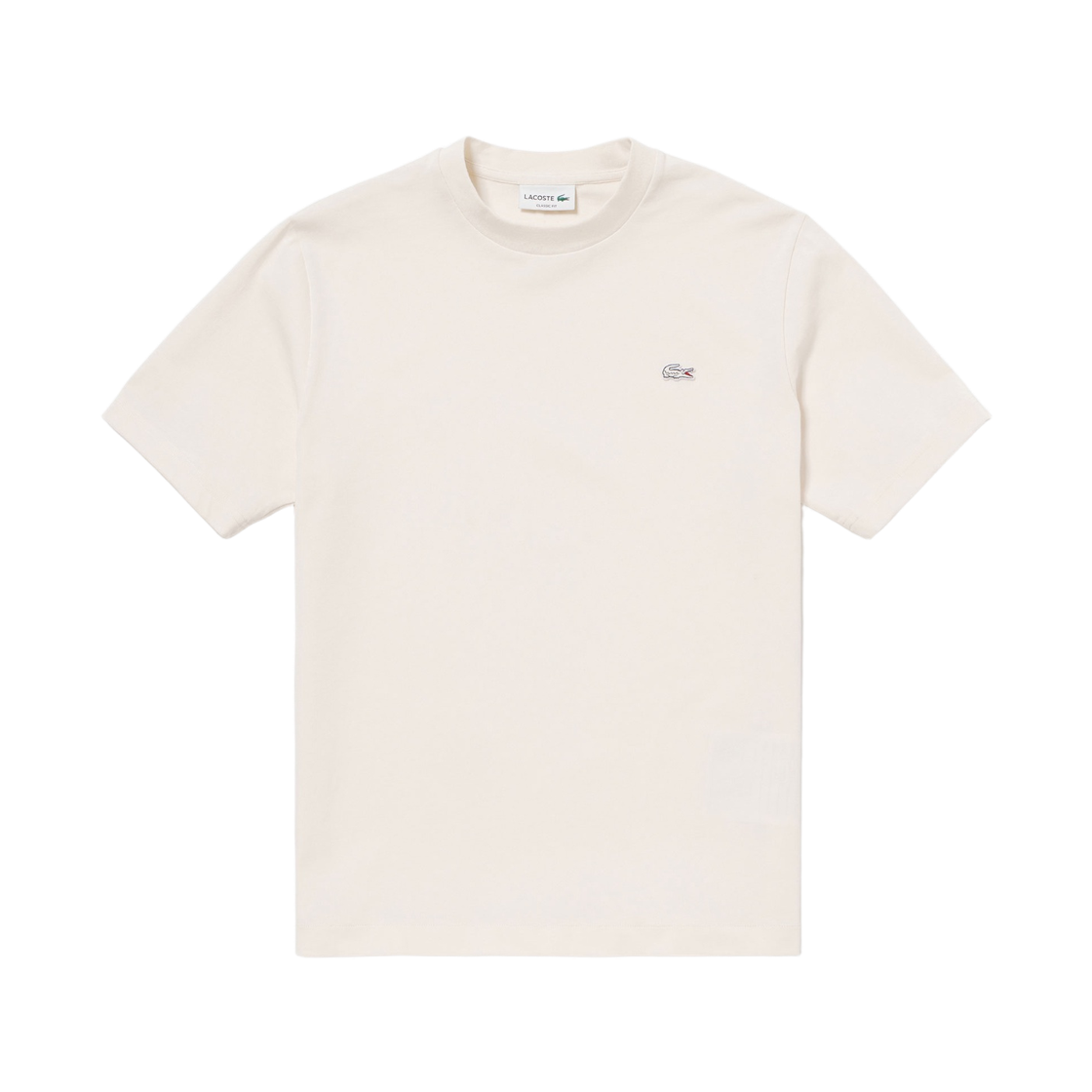 라코스테 아웃라인 클락 크루넥 티셔츠 베이지(Lacoste Outline Clock Crewneck T-Shirt Beige)