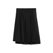 [더블적립] Polyteru Women Pleated Wrap Skirt Black