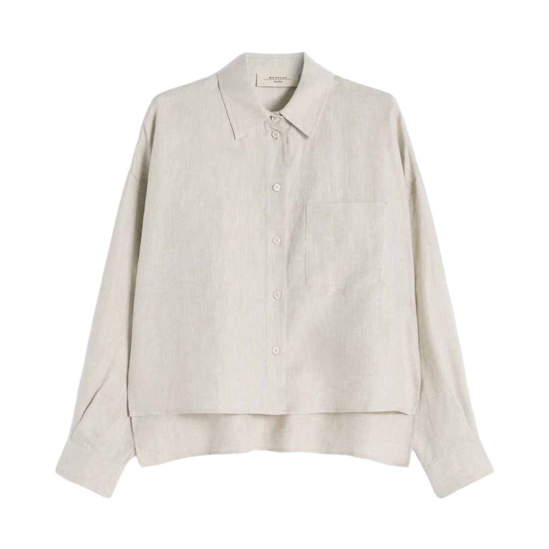 (W) 위켄드 막스마라 카포 린넨 셔츠 자켓 에크루((W) Weekend Max Mara Capo Linen Shirt Jacket Ecru)