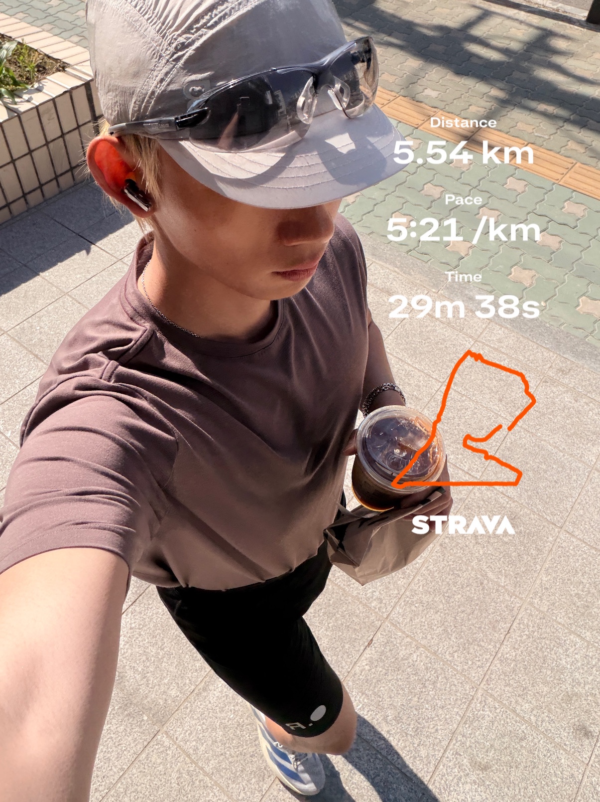 Optimistic Runners Nylon Cap Light Grey, Montbell Shield Glasses Light Gray 착용 스타일