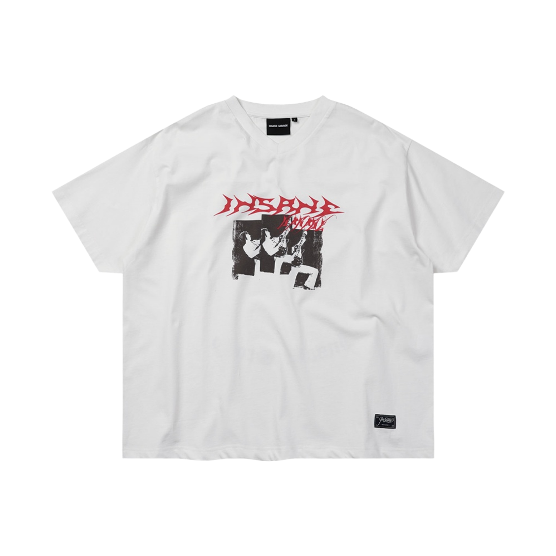 인세인개러지 그래픽 브이넥 티셔츠 - 오프화이트(INSANE GARAGE Graphic V-Neck T-Shirt_Off White)