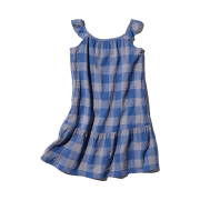 (Kids) Uniqlo Check Camisole Dress Blue