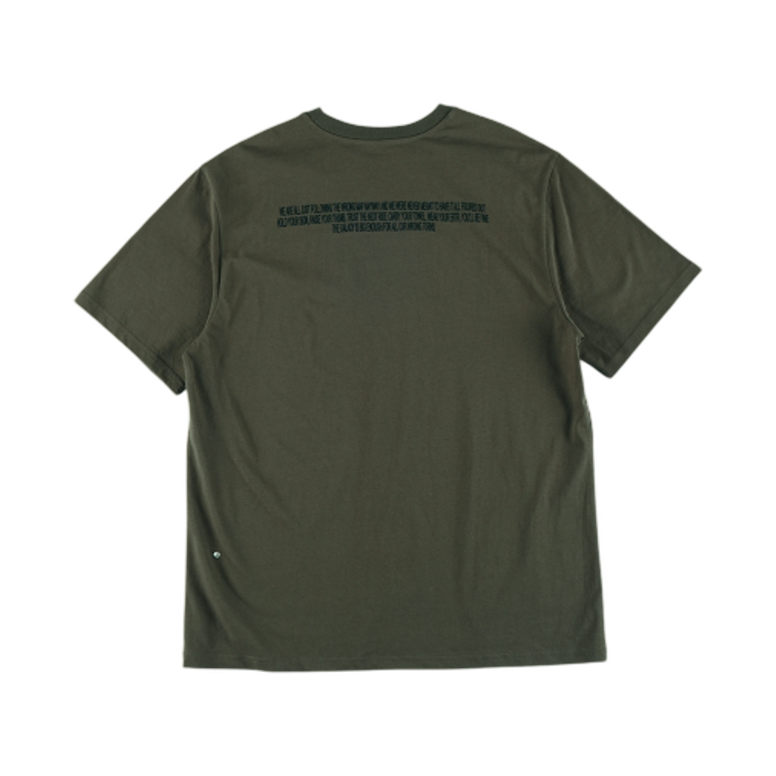 (W) 이알티알 서클 티셔츠 카키((W) ERTR Circle T-Shirt Khaki) - 2