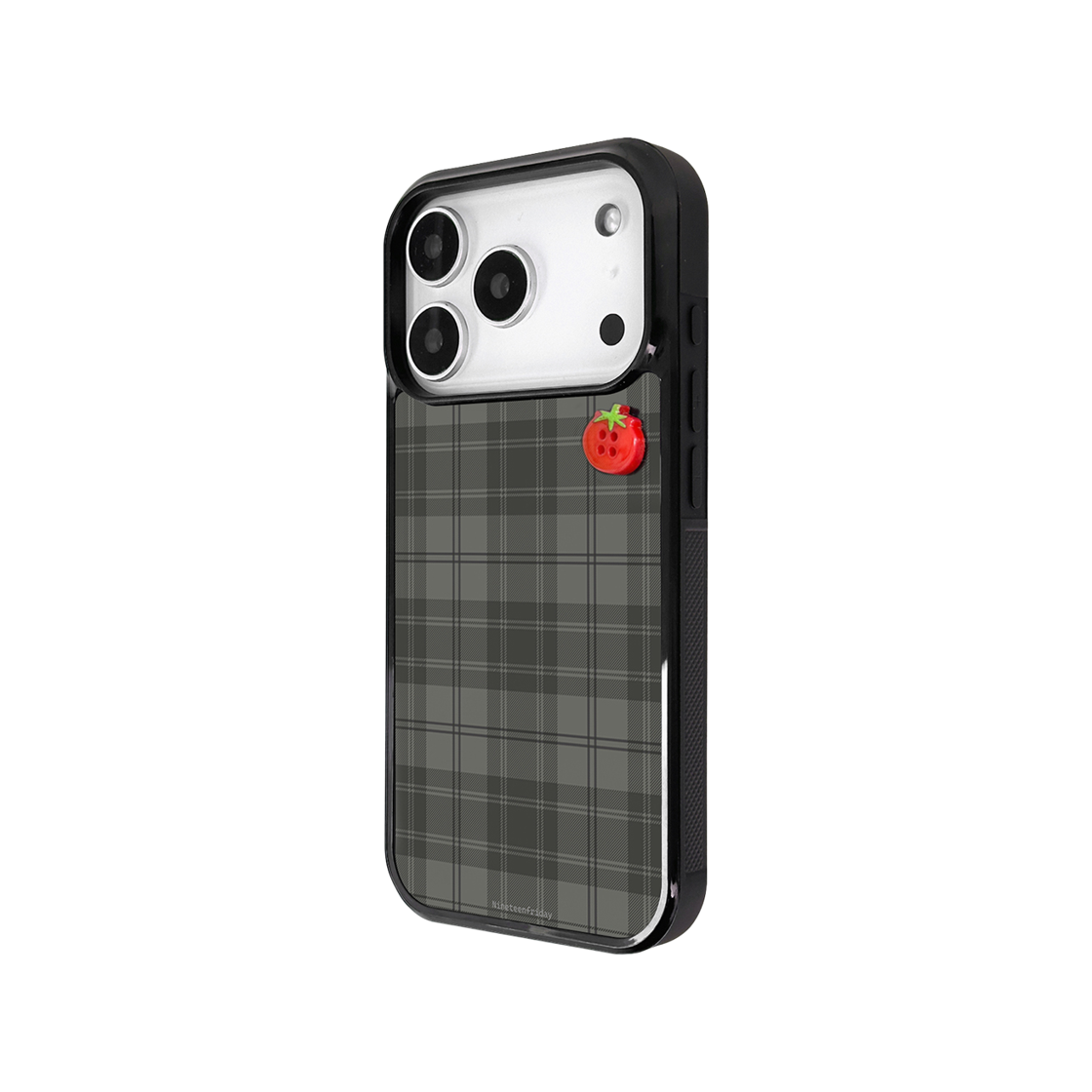 나인틴프라이데이 토마토 단추 패턴 맥세이프 에폭시 케이스 - 그레이 체크(NINETEENFRIDAY Tomato Button Pattern Magsafe Epoxy Case - gray check) - 2
