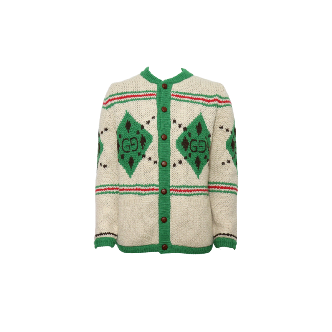 ITNR7K5TTWWL Gucci Alpaca Jacquard Men Cardigan 642798